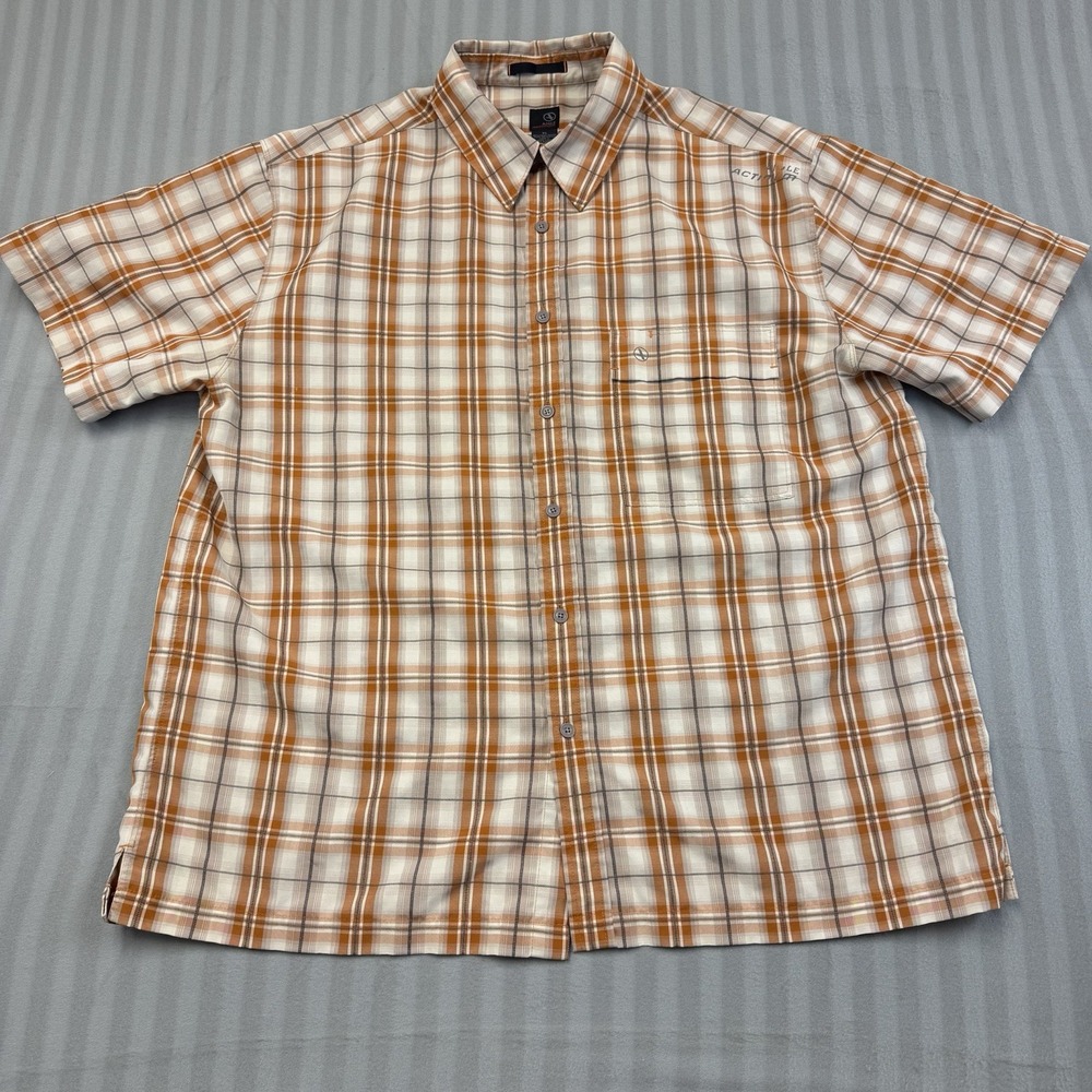 Agile Actimum Mens‎ Size XL Plaid Button Down Shirt